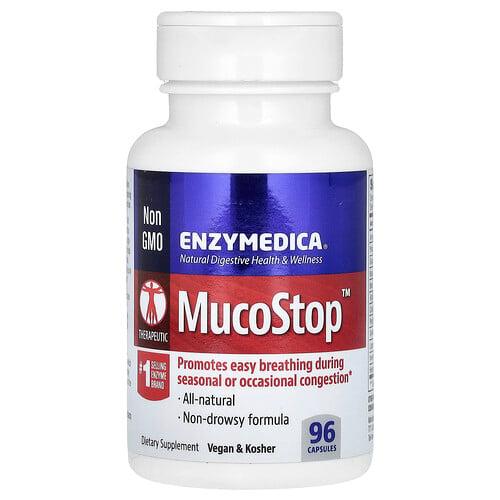 엔자이메디카 Enzymedica, MucoStop, 캡슐 96정