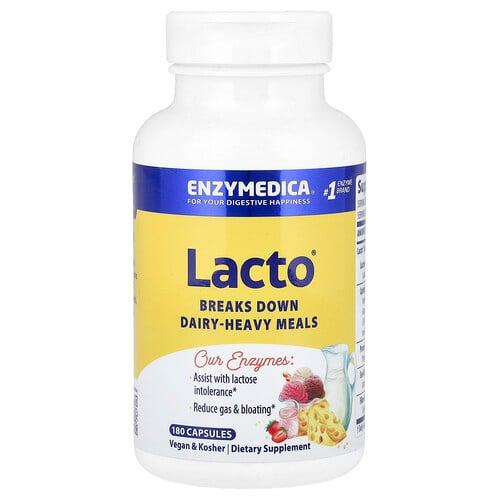 엔자이메디카 Enzymedica, Lacto®, 캡슐 180정
