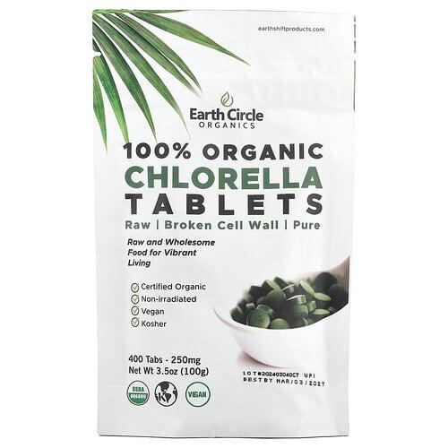 얼스 서클 올가닉스 Earth Circle Organics, 100% 유기농 클로렐라 정제, 400정