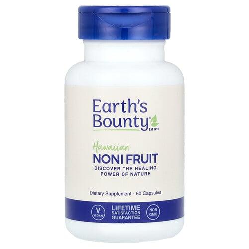 얼스 바운티 Earth's Bounty, 하와이안 노니 열매, 캡슐 60정(캡슐 1정당 500mg)