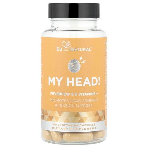 Eu Natural, My Head!, 피버퓨 & 비타민B +, 베지 캡슐 60정
