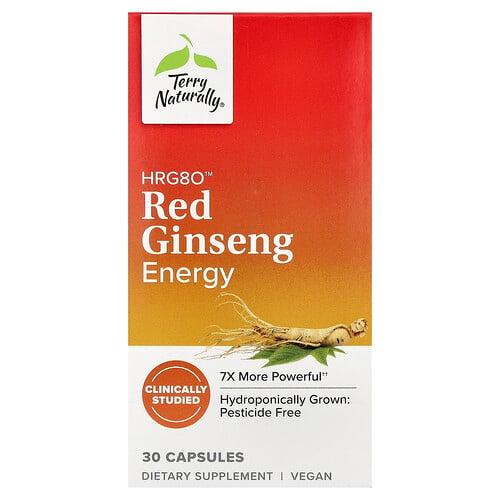 테리 내추럴리 Terry Naturally, HRG80™ 홍삼 에너지, 캡슐 30정(캡슐 1정당 200mg)