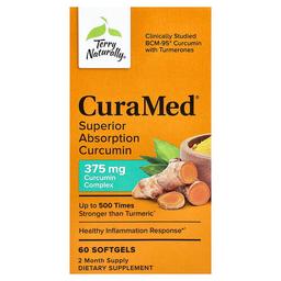 테리 내추럴리 Terry Naturally, CuraMed®, 흡수력이 뛰어난 커큐민, 소프트젤 60정