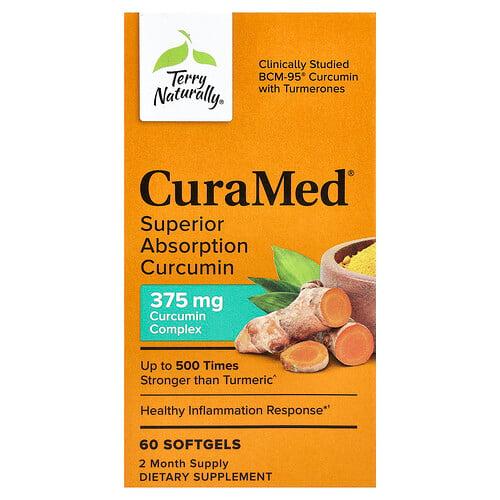 테리 내추럴리 Terry Naturally, CuraMed®, 흡수력이 뛰어난 커큐민, 소프트젤 60정