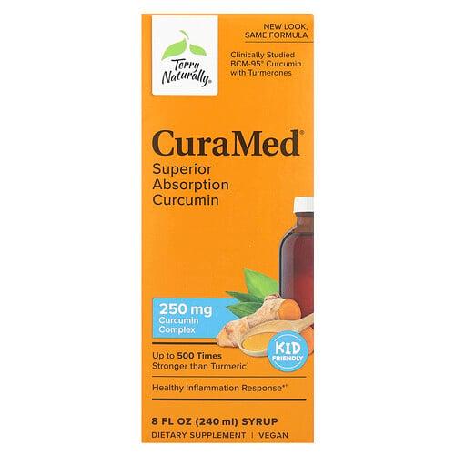 테리 내추럴리 Terry Naturally, CuraMed 시럽, 흡수력이 뛰어난 커큐민, 250mg, 240ml(8fl oz)