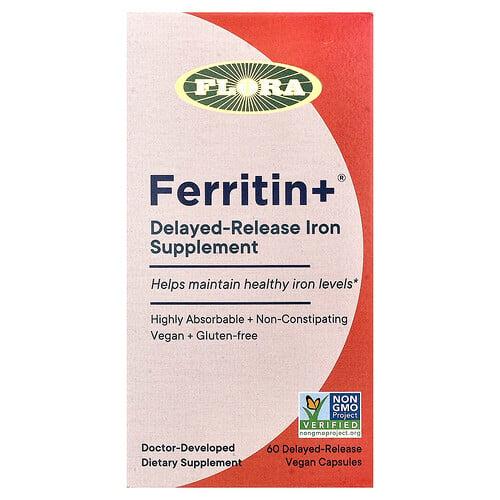 프로라 Flora, Ferritin +®, 지연 방출 베지 캡슐 60정(캡슐당 20mg)