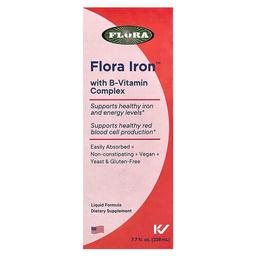 프로라 Flora, Iron+ Herb, 비타민B 복합체 함유, 228ml(7.7fl oz)