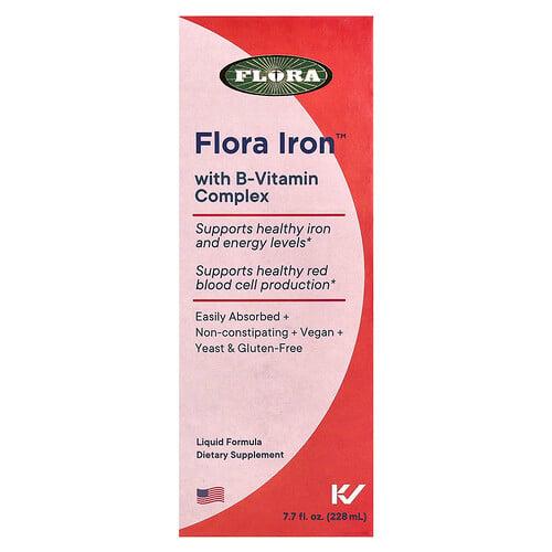 프로라 Flora, Iron+ Herb, 비타민B 복합체 함유, 228ml(7.7fl oz)