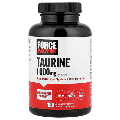 Force Factor, 타우린, 베지 캡슐 180정(캡슐 1정당 500mg)