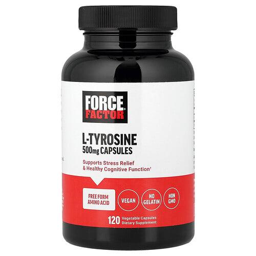 Force Factor, l-타이로신, 500mg, 베지 캡슐 120정