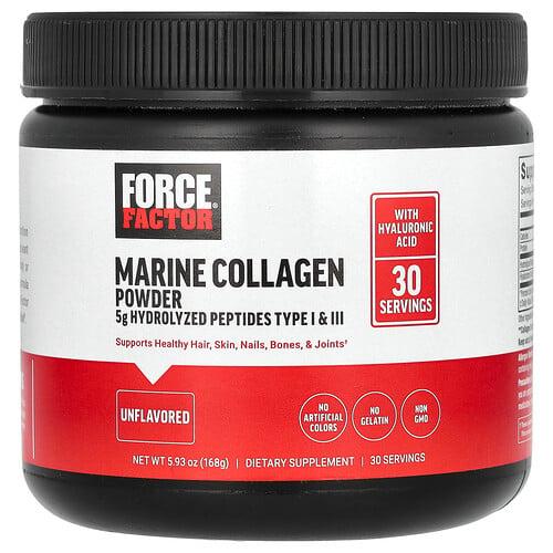 Force Factor, 해양 콜라겐 분말, 무맛, 168g(5.93oz) 상품 이미지