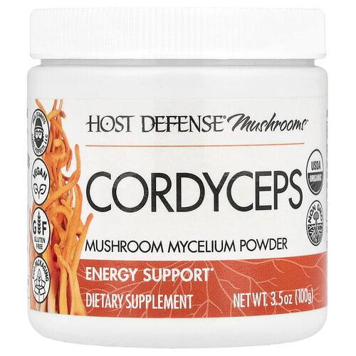 호스트 디펜스 Host Defense, 동충하초, 버섯 균사체 분말, 에너지 지원, 100g(3.5oz)