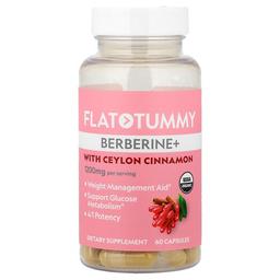 플랫 터미 Flat Tummy, 베르베린+, 실론 시나몬 함유, 캡슐 60정