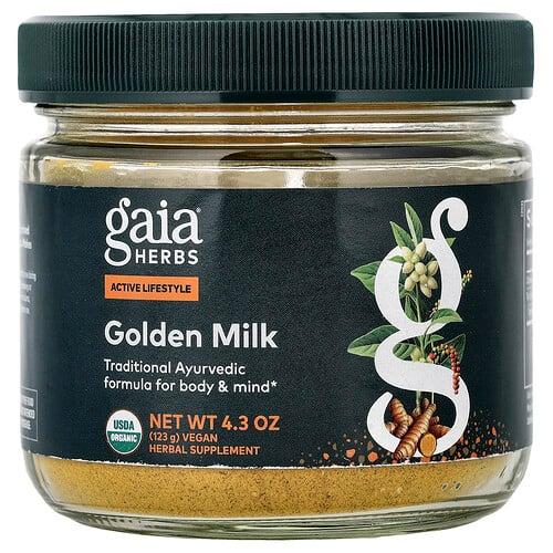가이아 허브 Gaia Herbs, 골든 밀크, 123g(4.3oz)