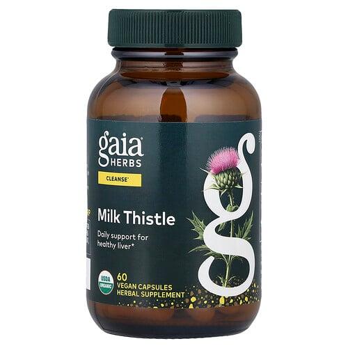가이아 허브 Gaia Herbs, 밀크시슬, 비건 캡슐 60정(캡슐 1정당 250mg)