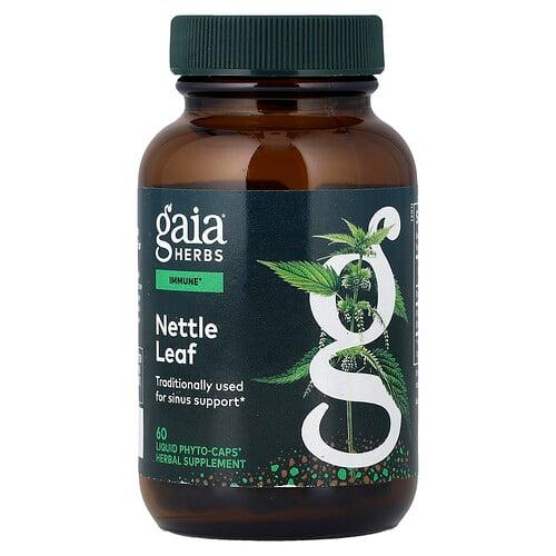 가이아 허브 Gaia Herbs, 쐐기풀 잎, 액상 Phyto-Caps® 60정(캡슐 1정당 225mg)