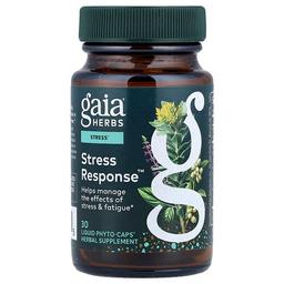 가이아 허브 Gaia Herbs, Stress Response™, 액상 Phyto-Caps 30정