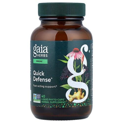 가이아 허브 Gaia Herbs, Quick Defense®, 액상 Phyto-Caps® 40정