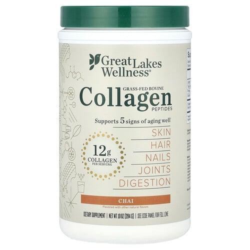 그레잇 레이크 웰니스 Great Lakes Wellness, 목초 사육 우피 콜라겐 펩타이드, 차이, 284g(10oz) 상품 이미지