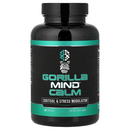 Gorilla Mind, Calm, 코티솔 및 스트레스 조절제, 캡슐 120정