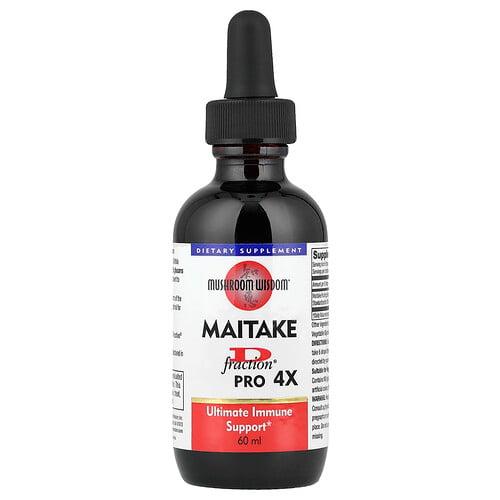 머시룸 위스덤 Mushroom Wisdom, Maitake D-Fraction, 프로 4X, 60ml(1회 제공량당 22mg)
