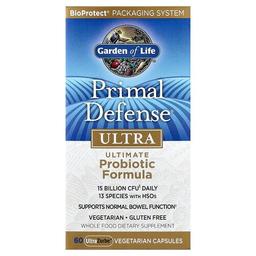 가든 오브 라이프 Garden of Life, Primal Defense® Ultra, Ultimate Probiotic Formula, 60 UltraZorbe™ Vegetarian Capsules