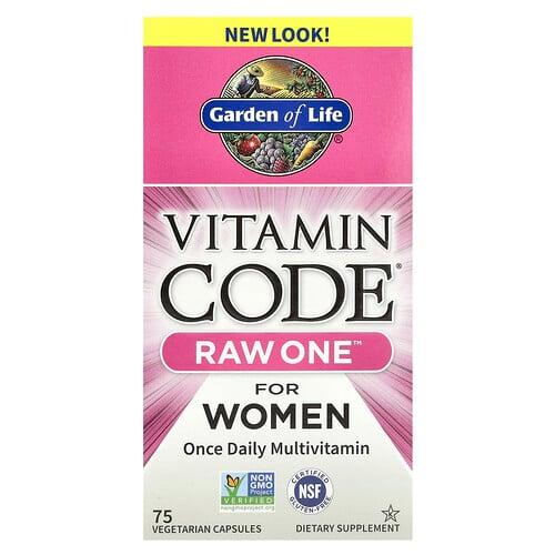 가든 오브 라이프 Garden of Life, Vitamin Code, RAW One, 여성용 원스 데일리 종합비타민, 베지 캡슐 75정 상품 이미지