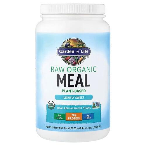 가든 오브 라이프 Garden of Life, 무가공 유기농 식사 대용 셰이크, 약간 단맛, 1,064g(37.53oz)