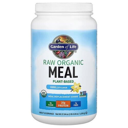 가든 오브 라이프 Garden of Life, 무가공 유기농 식사 대용식 셰이크, 바닐라, 1,050g(2lb 5.04oz)