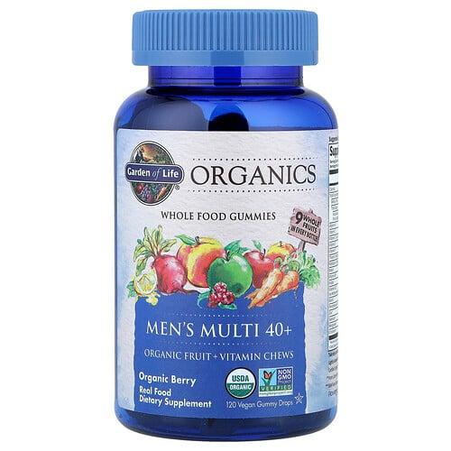 가든 오브 라이프 Garden of Life, Organics, 남성용 멀티 40+ 구미젤리, 유기농 베리 맛, 비건 구미젤리 120개