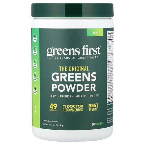 그린 퍼스트 Greens First, 그린스 분말, 민트, 282.9g(9.97oz)