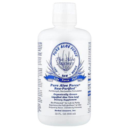 허벌 엔서 Herbal Answers, Pure Aloe Force®, Raw-Purified™, 946ml(32fl oz)