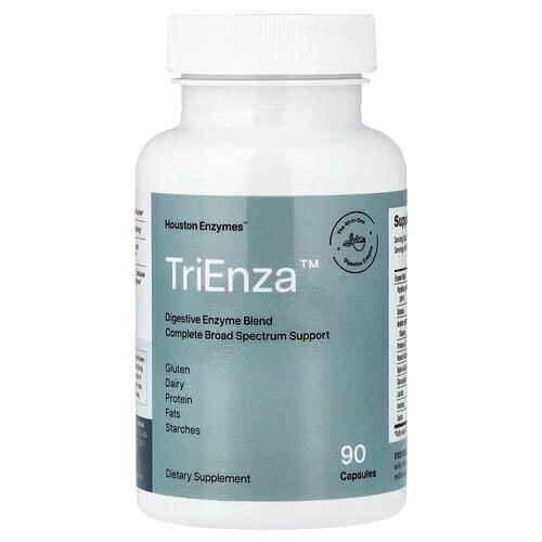 휴스턴 엔자임 Houston Enzymes, TriEnza™, 소화 효소 혼합물, 캡슐 90정