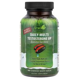 어윈 네츄럴 Irwin Naturals, Daily-Multi 테스토스테론 업 ® 부스터, 남성용, 액상 소프트젤 60정