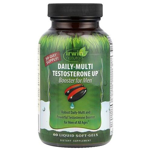 어윈 네츄럴 Irwin Naturals, Daily-Multi 테스토스테론 업 ® 부스터, 남성용, 액상 소프트젤 60정 상품 이미지