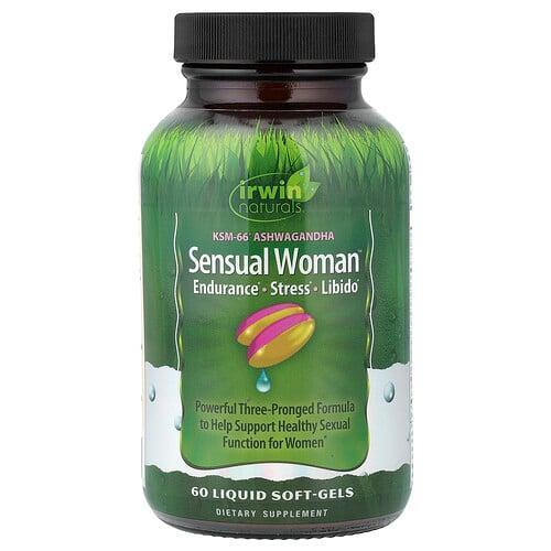 어윈 네츄럴 Irwin Naturals, Sensual Women™, Endurance, 스트레스, 리비도, 액상 소프트젤 60정