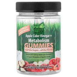 어윈 네츄럴 Irwin Naturals, 사과 식초 + 신진대사 구미젤리, 사과, 구미젤리 40개(구미젤리 1개당 500mg)