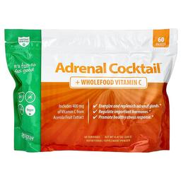 Jigsaw Health, Adrenal Cocktail™ + 천연 식품 비타민C, 60팩, 팩당 4g