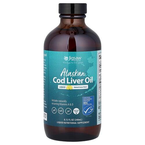Jigsaw Health, 액상 알래스카 대구 간유, 천연 레몬향, 240ml(8.12fl oz) 상품 이미지