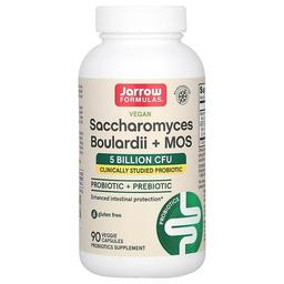 자로우 포뮬라 Jarrow Formulas, 비건 사카로미세스 보울라디 + MOS, 50억CFU, 베지 캡슐 90정