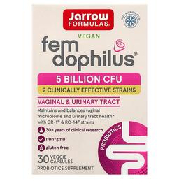 자로우 포뮬라 Jarrow Formulas, 비건 Fem Dophilus®, 10억CFU, 베지 캡슐 30정