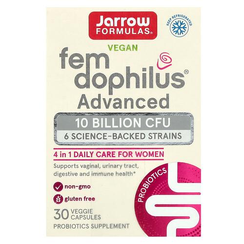 자로우 포뮬라 Jarrow Formulas, 비건 Fem Dophilus 어드밴스드, 100억CFU(104mg), 베지 캡슐 30정