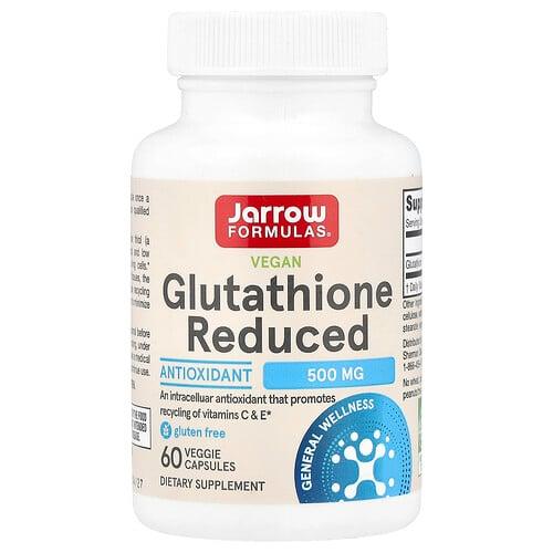 자로우 포뮬라 Jarrow Formulas, 환원형 비건 글루타치온, 500mg, 베지 캡슐 60정