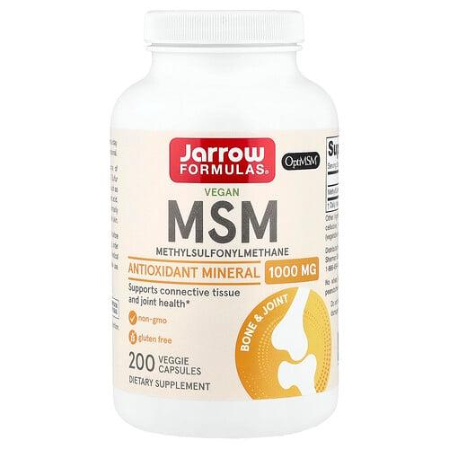 자로우 포뮬라 Jarrow Formulas, MSM, 1,000mg, 베지 캡슐 200정