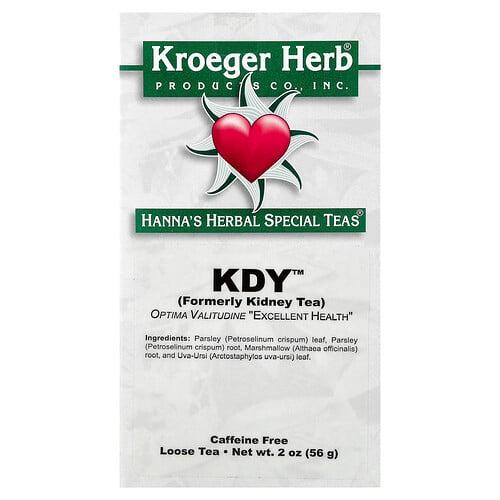크로거 호스 Kroeger Herb Co, Hanna's Herbal Special Teas®, KDY™, 카페인 무함유, 56g(2oz)