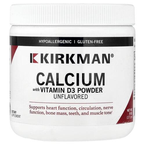 컬크맨 랩 Kirkman Labs, 비타민D3 함유 칼슘, 무맛, 227g(8oz)