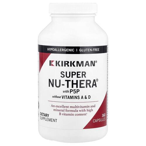 컬크맨 랩 Kirkman Labs, Super Nu-Thera® P5P 함유, 비타민A 및 D 무함유, 캡슐 360정
