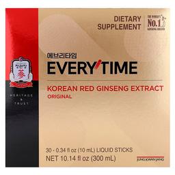 정관장 JungKwanJang, 한국산 홍삼 추출물, Everytime, 오리지널, 액상 스틱 30개, 각 10ml(0.34fl oz)