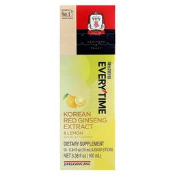 정관장 JungKwanJang, 한국산 홍삼 추출물, Everytime, 레몬 맛, 액상 스틱 10개, 각 10ml(0.34fl oz)