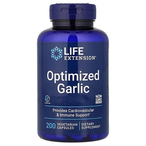 라이프 익스텐션 Life Extension, 옵티마이즈드 갈릭, 베지 캡슐 200정(캡슐 1정당 600mg)